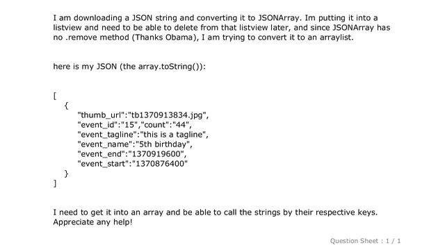 Android : Converting JSONarray to ArrayList смотреть онлайн