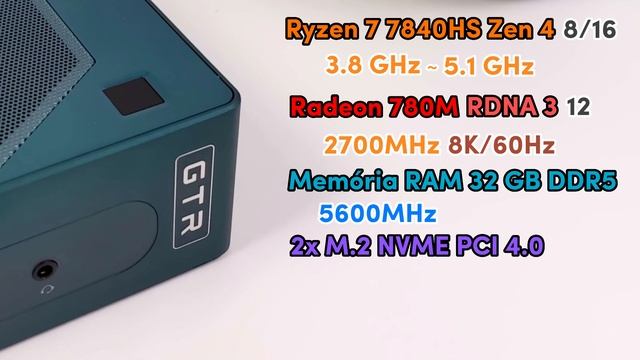GTR7: MINI PC GAMER Da BEELINK: Ryzen7 7840HS, 32GB DDR5, Radeon 780M (RDNA3) | Unboxing/Review
