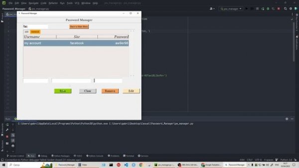 MAKE YOUR OWN PASSWORD MANAGER [PYTHON+TKINTER GUI]