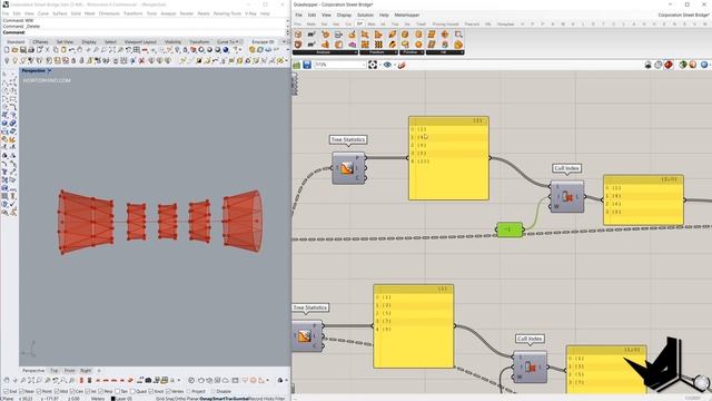 Grasshopper Architecture - Diagonal Grid On Hyperboloid Without Seam
