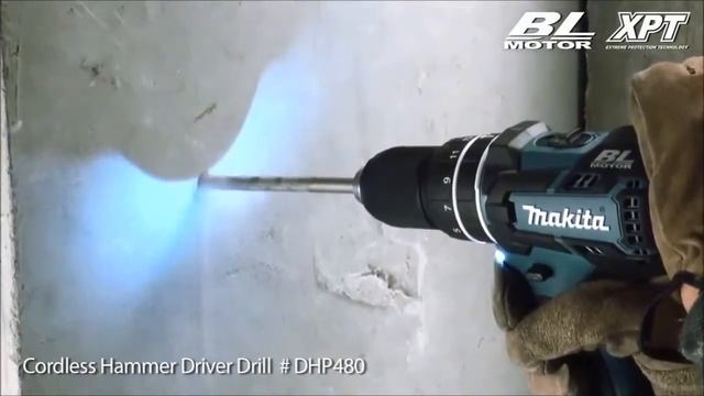 Дрель ударная аккумуляторная Makita DHP480 смотреть онлайн