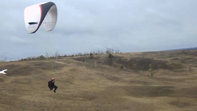 Полет на параплане у села Аксел. смотреть онлайн