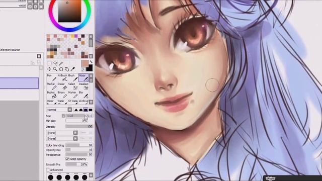 Painting Anime Speedpaint - Paint Tool SAI смотреть онлайн