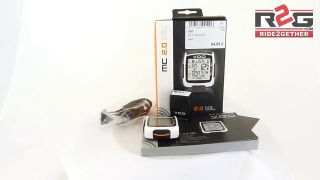 R2G Onlineshop | VDO MC 2.0 WL Wireless Fahrradcomputer Tachometer Funk Weiss