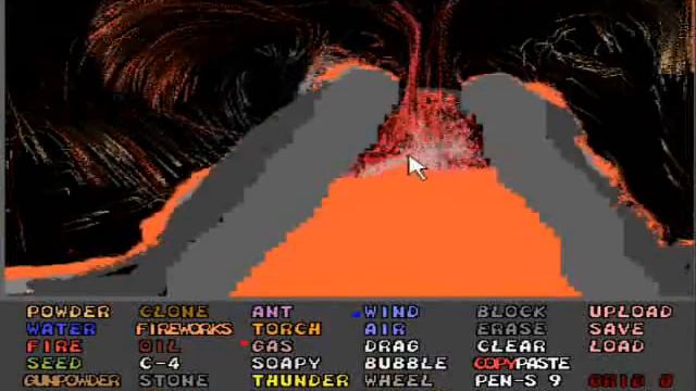 A simple volcano on Powder Game 5.0 смотреть онлайн