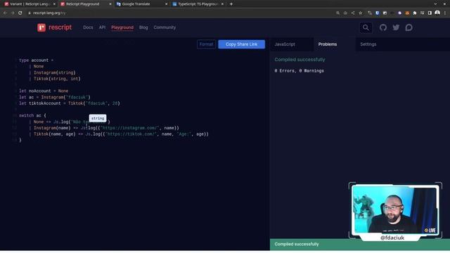 15. ReScript vs TypeScript: tipo Variant do ReScript смотреть онлайн