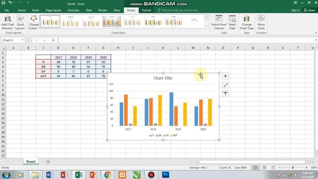Membuat Grafik pada Microsoft Excel 2016 смотреть онлайн