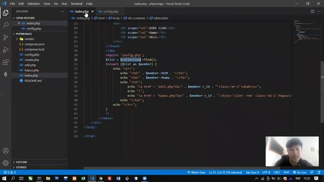 CRUD MongoDB + PHP : Koneksi dan Tampil Data смотреть онлайн