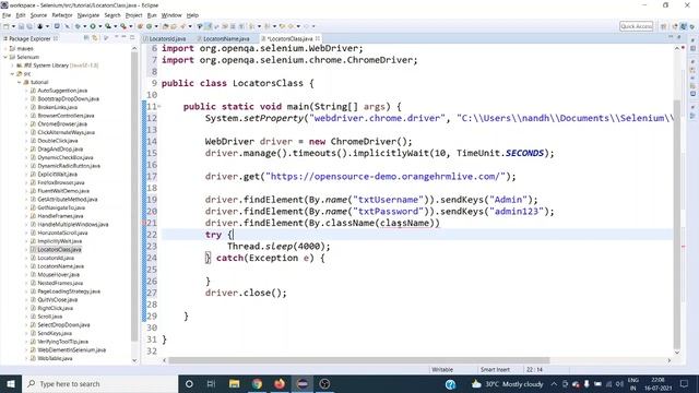 Locators In Selenium WebDriver - Part 3| ClassName Locator смотреть онлайн