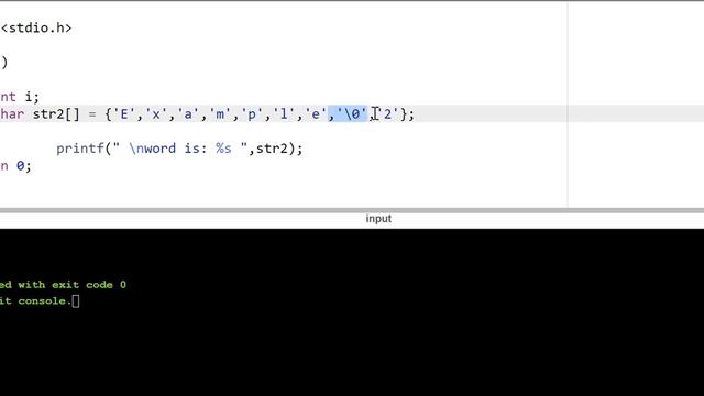 String or char array introduction in C смотреть онлайн