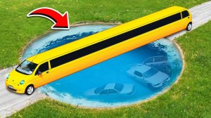 ПРОЕХАЛ ГЛУБОКУЮ ЯМУ С ВОДОЙ НА САМОМ ДЛИННОМ ЛИМУЗИНЕ ДЭУ МАТИЗ  ГТА 5 МОДЫ РАЙЛЮХА