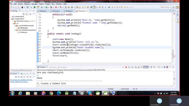 Data Structure using Java [Hindi] , Insertion at the beginning of linked list смотреть онлайн