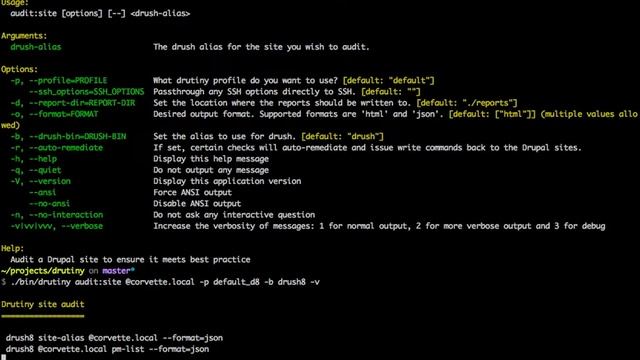 Example Drutiny run against a local Drupal 8 site смотреть онлайн