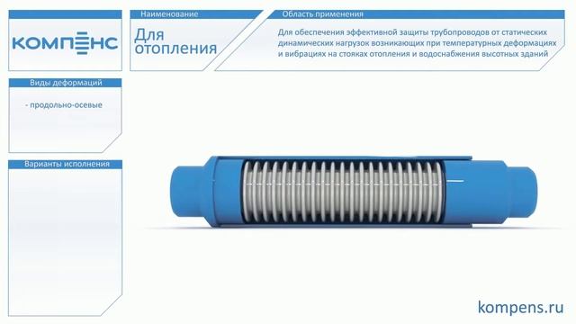 Сильфонные компенсаторы для систем отопления и водоснабжения смотреть онлайн