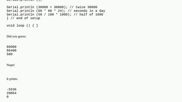 Unexpected Behaviour w/ Arduino Uno Calculation смотреть онлайн