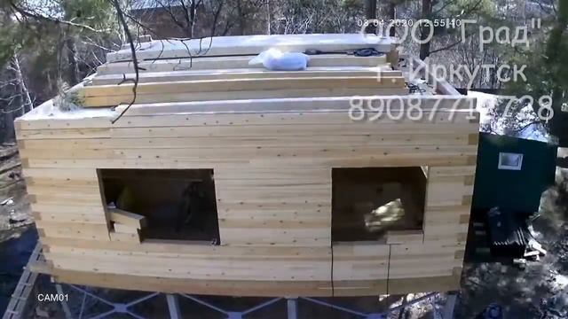 Строительство дома из бруса. Плишкинский тракт. ООО Град Иркутск смотреть онлайн