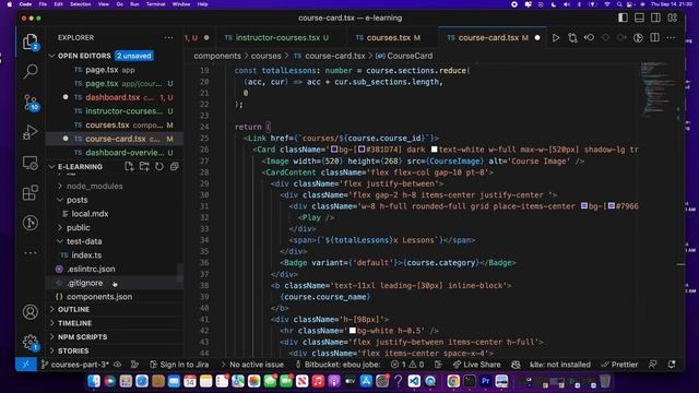 Next.js & Tailwind CSS tutorial E-Learning: Dashboard, ShadCN - part 4 смотреть онлайн