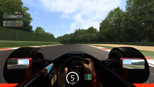 Assetto Corsa ASR F1 1991 Ferrari 643 Imola GP 1:21:641 смотреть онлайн