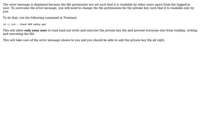 Apple: Adding SSH private key gives error that 0644 permissions are too open (4 Solutions!!) смотреть онлайн