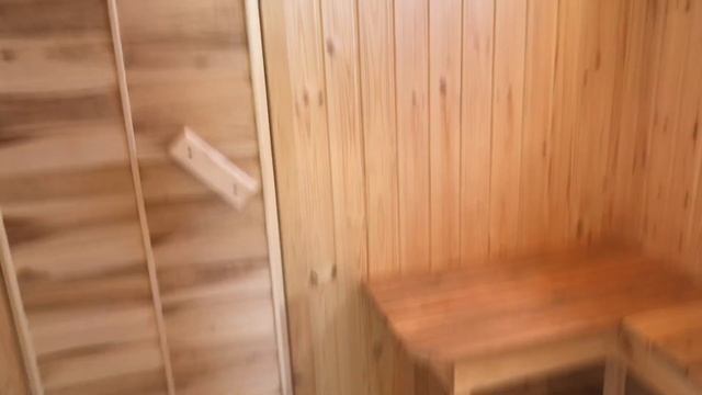 Обзор каркасной бани 2,4х6 с верандой. Строительство на участке клиента. Сваи7 смотреть онлайн