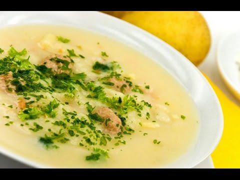 Вкусный суп с плавленным сыром из простых продуктов. смотреть онлайн
