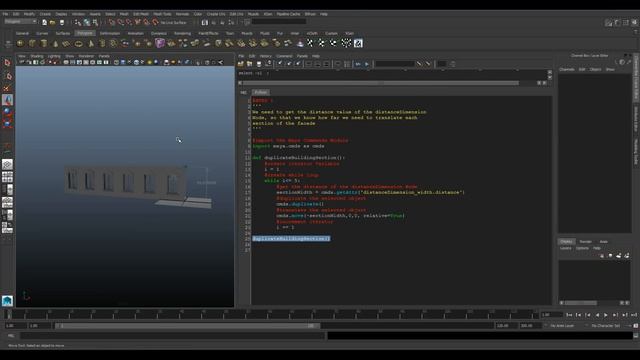 Autodesk Maya Modeling Tutorial- Create a Building with Python смотреть онлайн