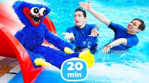 Шоу Акватим — Артем превратился в корову, а Танос украл Барби! Игры в бассейне и супергерои