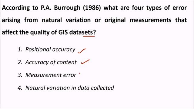 GIS Error Accuracy and Precision QUESTIONS AND ANSWERS in HINDI смотреть онлайн
