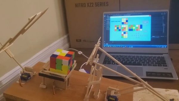 Home made Rubik's Cube Solver Using Arduino and Python