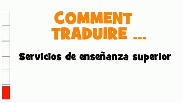 TRADUCTION ESPAGNOL+FRANCAIS = Servicios de enseñanza superior смотреть онлайн