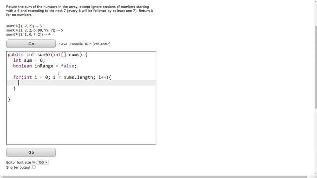 sum67 - Coding Bat Array-2 Java Solution and Tutorial смотреть онлайн