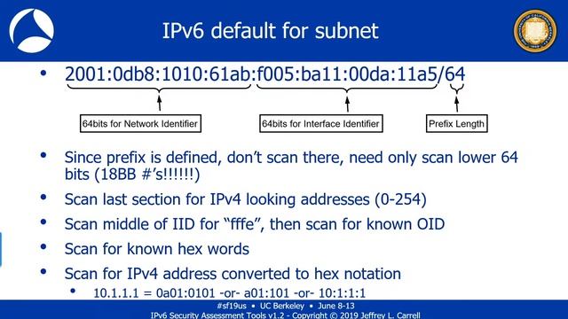 SF19US - 20 IPv6 security assessment tools (Jeff Carrell) смотреть онлайн