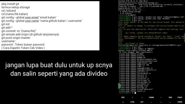 TUTORIAL UPLOAD SC BOT WA KE GITHUB VIA TERMUX MUDAH DAN GAMPANG BY RETOGANZZ смотреть онлайн