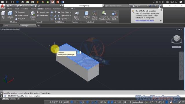 AutoCAD 3D Modeling | Working on 3D Faces | AutoCAD Architecture 3D. смотреть онлайн