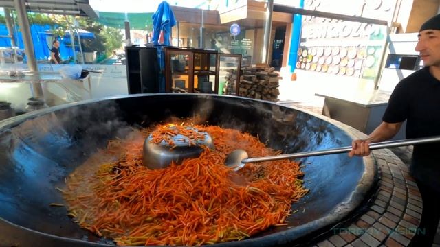 МЕГА ПЛОВ НА ГИГАНТСКОМ КАЗАНЕ | 3000 КГ ПЛОВА КАЖДЫЙ ДЕНЬ | САМЫЙ БОЛЬШОЙ ЦЕНТР ПЛОВА | ТАШКЕНТ. смотреть онлайн