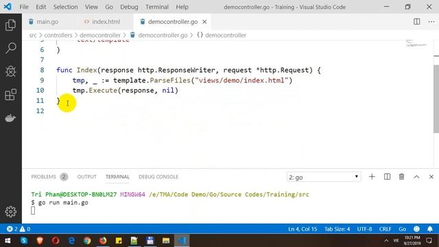 Use Middleware in Golang Web Application смотреть онлайн