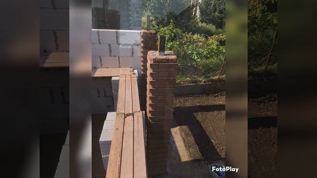 Входная группа колонн из кирпича ЛЕГО г.Николаев