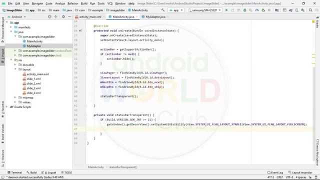 Welcome Screen Slider with ViewPaer in Android Studio смотреть онлайн