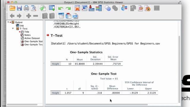 05 One-Sample t-Tests in SPSS – SPSS for Beginners смотреть онлайн