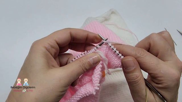 Fırfırlı Kız Bebek Tulumu /İki Renkli Kolay Bebek Tulumu