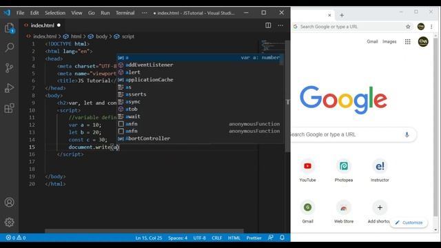 var, let and const variable in Javascript || Tutorial #7 || JavaScript Tutorial смотреть онлайн