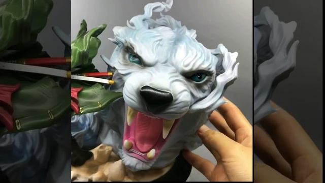 #641 원피스 조로 화이트 타이거 스태츄 모형 23cm смотреть онлайн