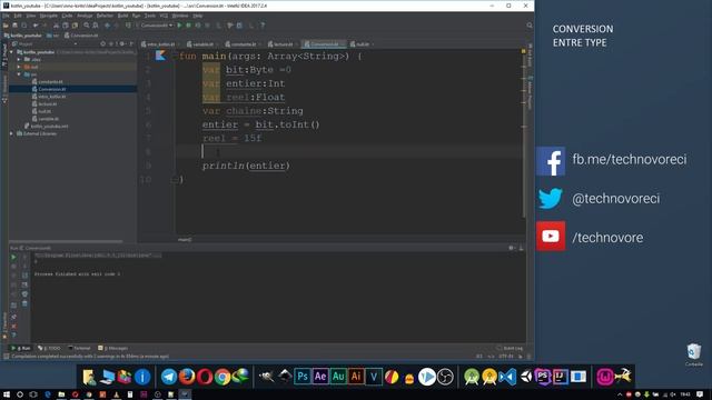 Apprendre la programmation avec kotlin 06 Conversion entre type смотреть онлайн