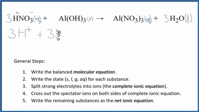 How to Write the Net Ionic Equation for HNO3 + Al(OH)3 = Al(NO3)3 + H2O смотреть онлайн