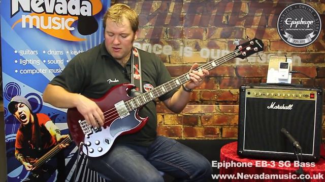 Epiphone EB-3 Bass Guitar Cherry Demo - PMT смотреть онлайн