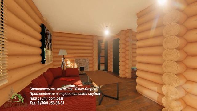 Проект бани "Ёлочка" из рубленного бревна в стиле "дикий сруб" 63,7 м2 6,7х18,05 м смотреть онлайн