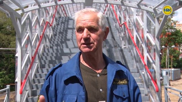 В Наро-Фоминске открылось движение по пешеходному мосту через железнодорожные пути смотреть онлайн