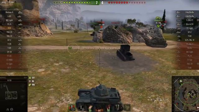 WorldOfTanks French light tank battle Renault R35 584 смотреть онлайн