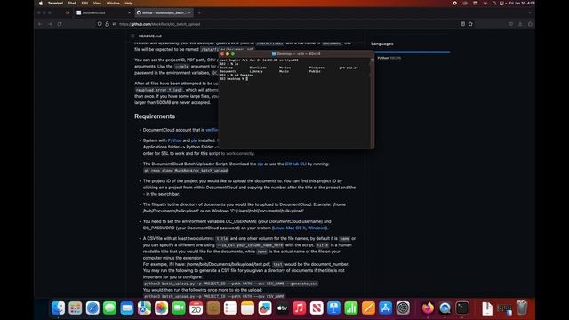 DocumentCloud Batch Upload Script Tutorial | macOS version смотреть онлайн