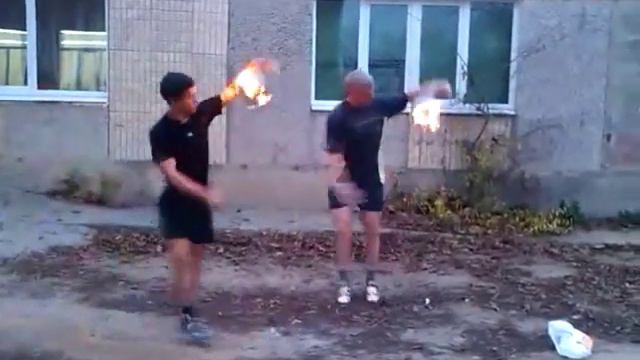 жонглирование горящей гирей смотреть онлайн